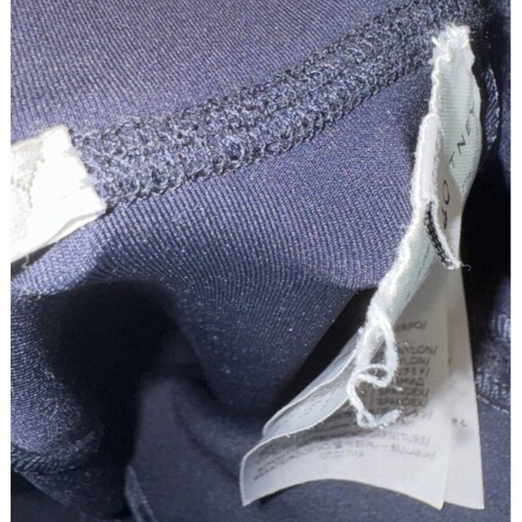 STELLA MCCARTNEY Navy Logo-print Scuba Tech Leggings Size 40/6-8 Small Pockets - Picture 6 of 12